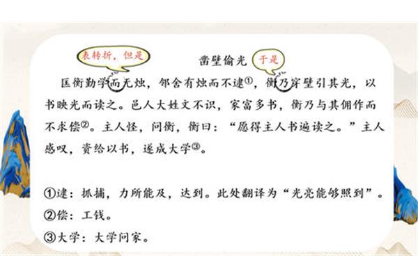 凿壁偷光小古文