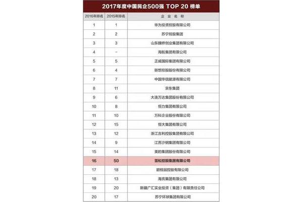 民营企业500强