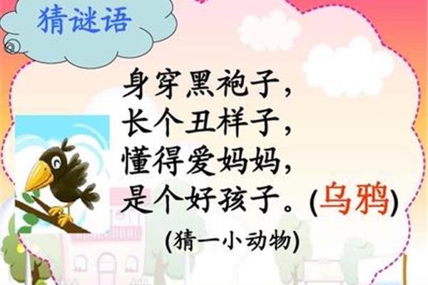 猜谜语小动物