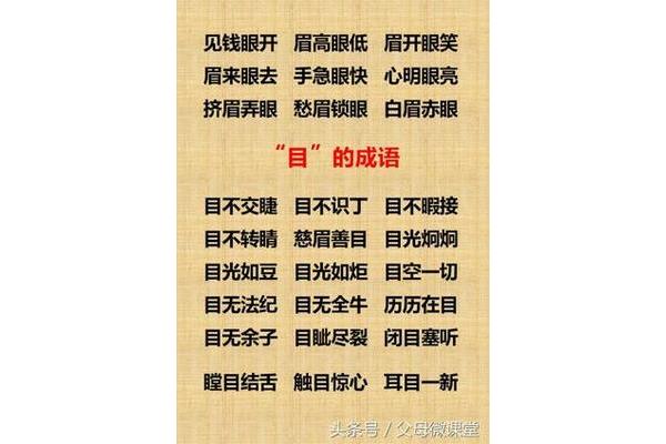 含身体部位的成语