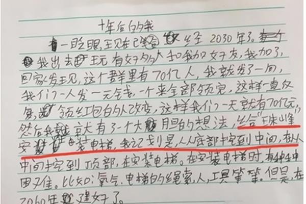 作文十年后的我