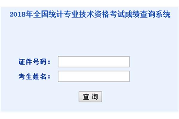 统计师成绩查询
