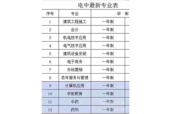中专有什么专业