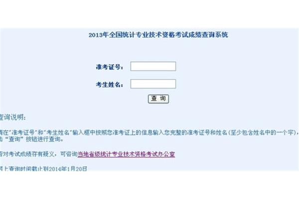 统计师成绩查询