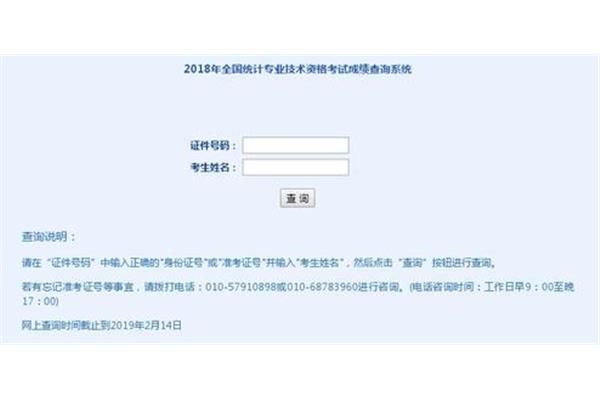统计师成绩查询