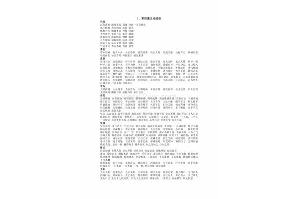 贬义词四字成语