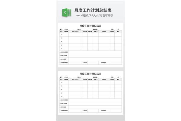 月度工作总结模板