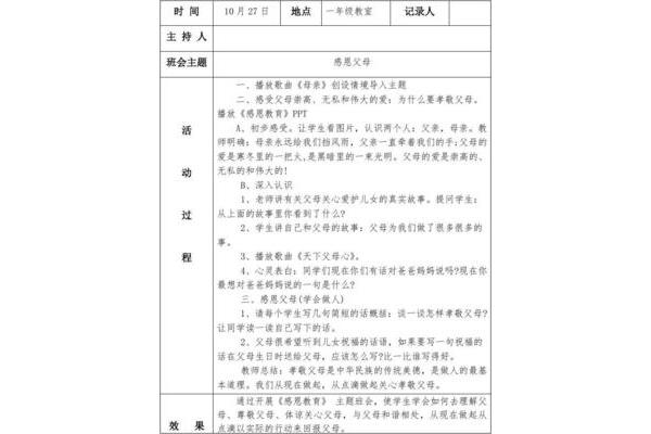 主题班会记录