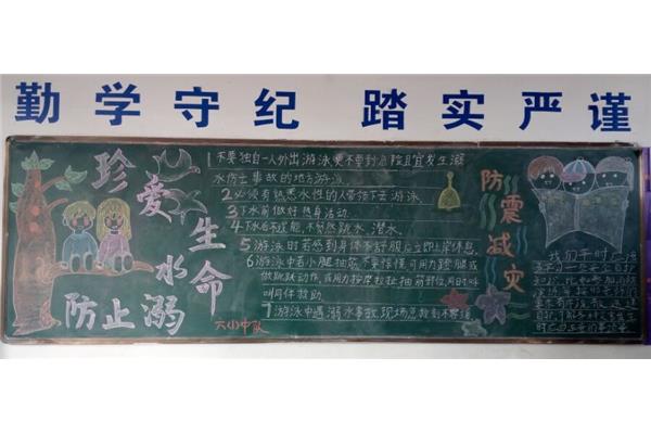 珍爱生命黑板报