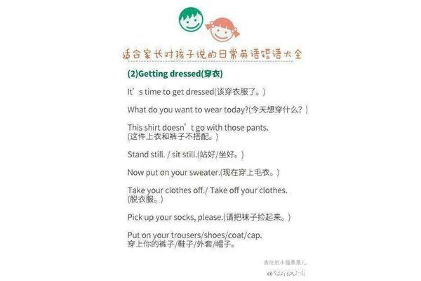 穿衣的英文