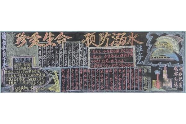 珍爱生命黑板报