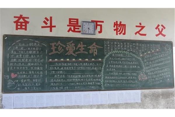 珍爱生命黑板报