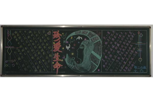 珍爱生命黑板报