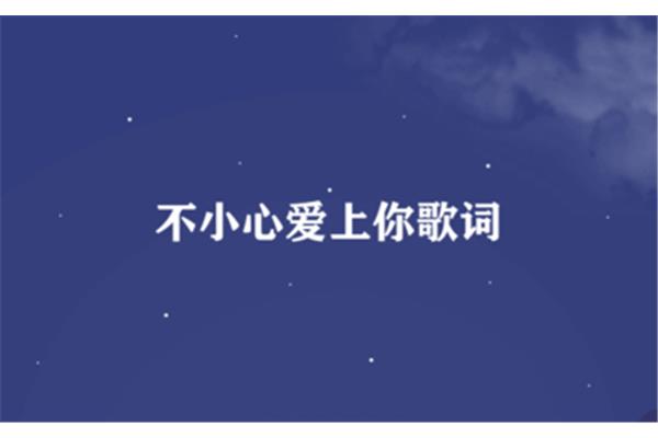不小心爱上你歌词