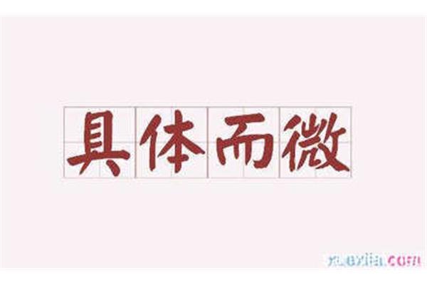 具体而微的意思