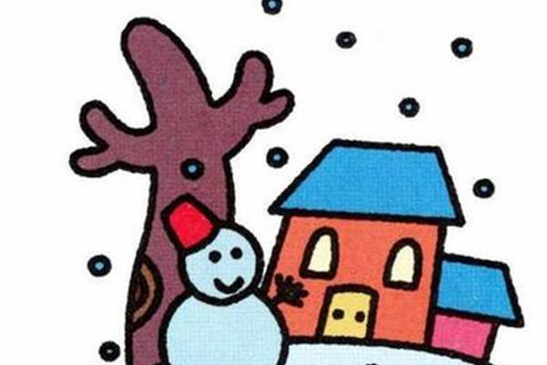 雪景图片简笔画