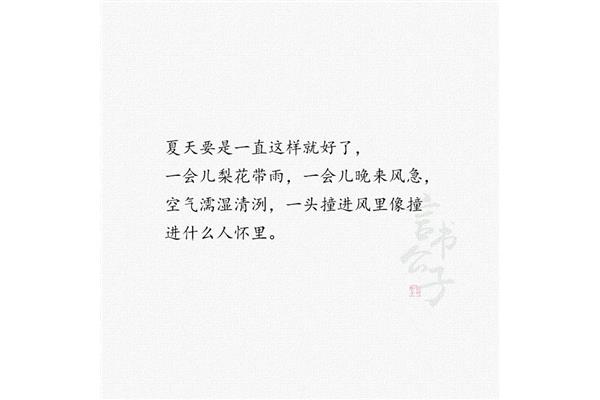关于夏天的句子