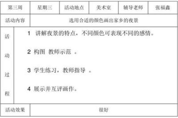美术社团活动记录