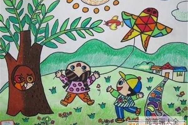 春天的景色怎么画