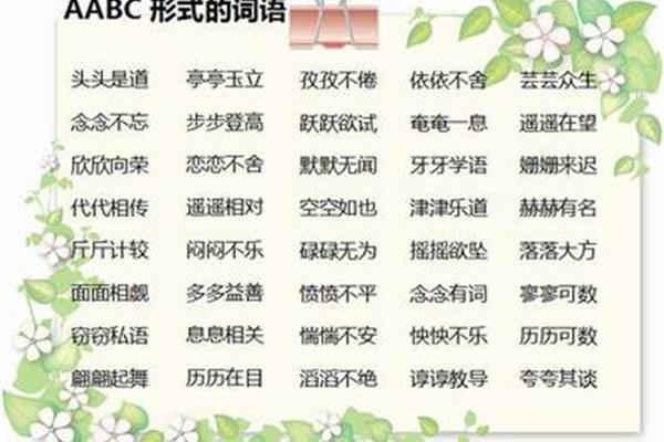 abc词语