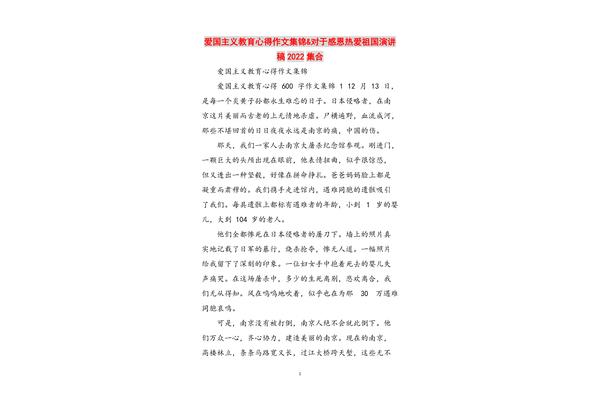 爱国作文300字