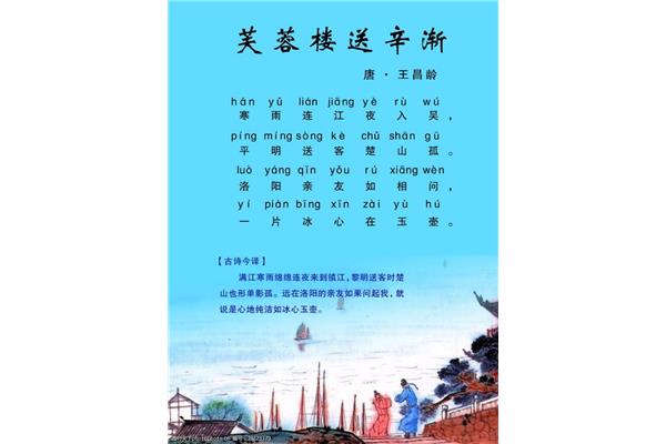 芙蓉楼送辛渐古诗