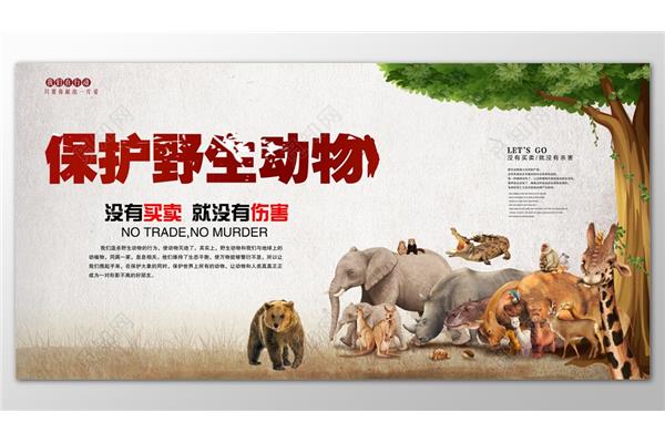 保护动物的标语