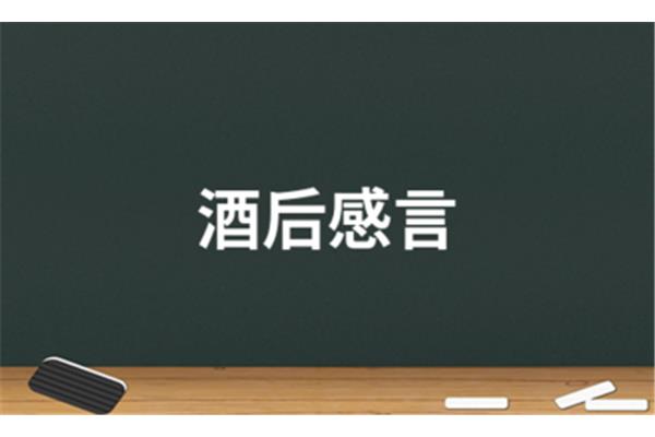 酒后感言经典句子