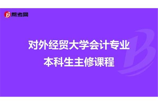 会计主修课程