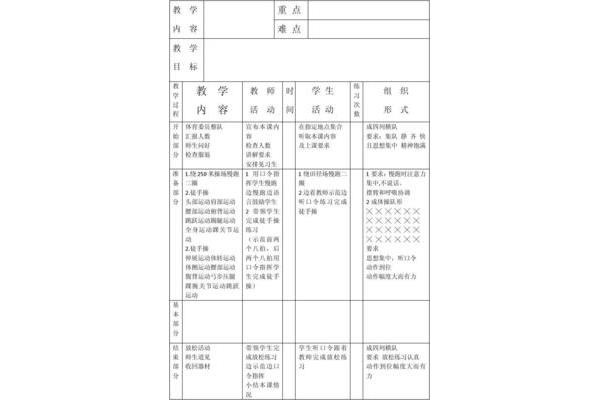 体育课准备活动
