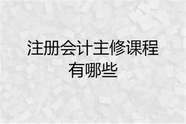 会计主修课程