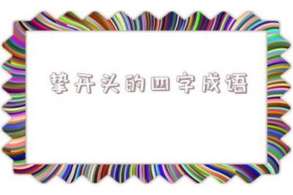 张开头的成语