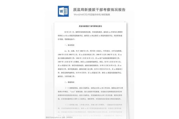 干部考察报告