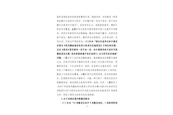 巡视整改报告