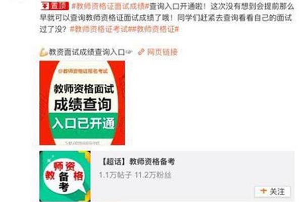 教师资格考试成绩