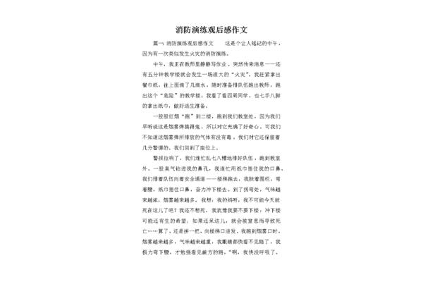 消防演练观后感