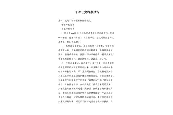 干部考察报告