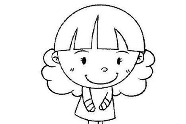 女孩子简笔画