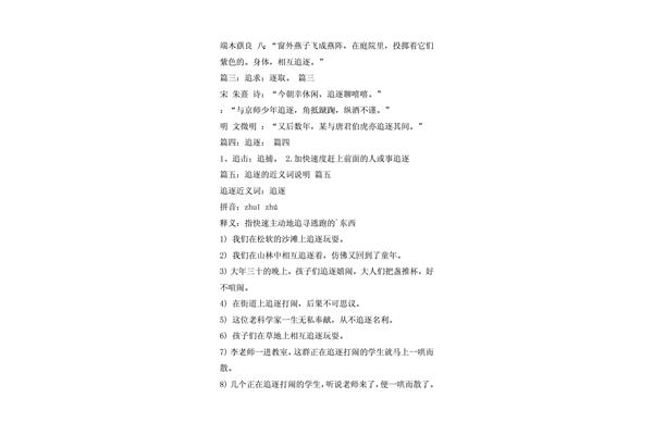 追逐的近义词