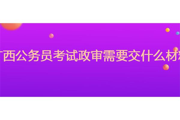 政审需要什么材料