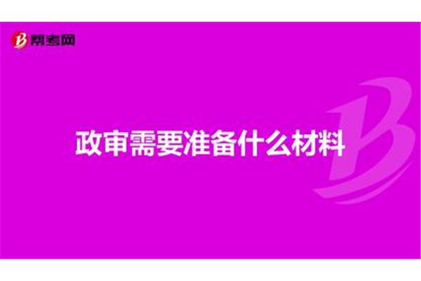 政审需要什么材料