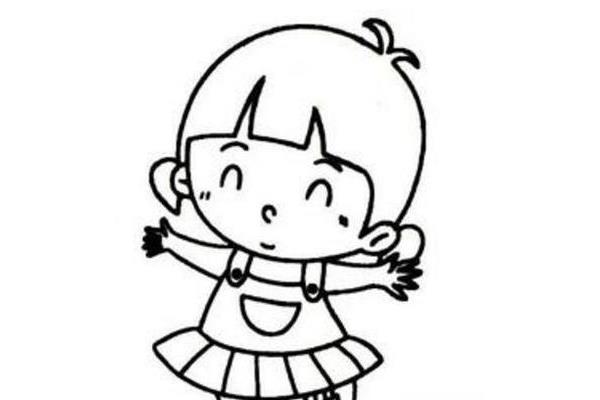 女孩子简笔画