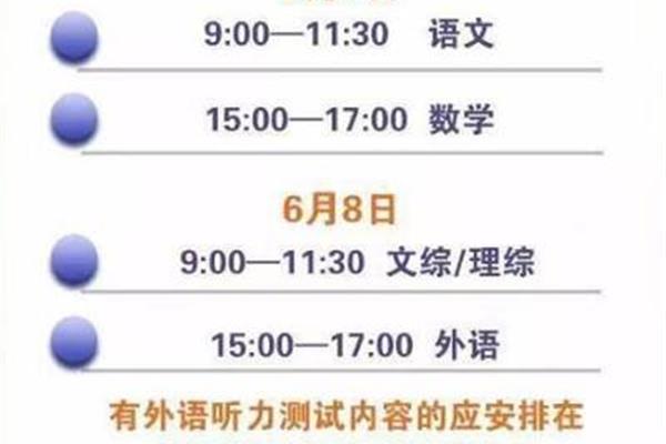湖北高考时间