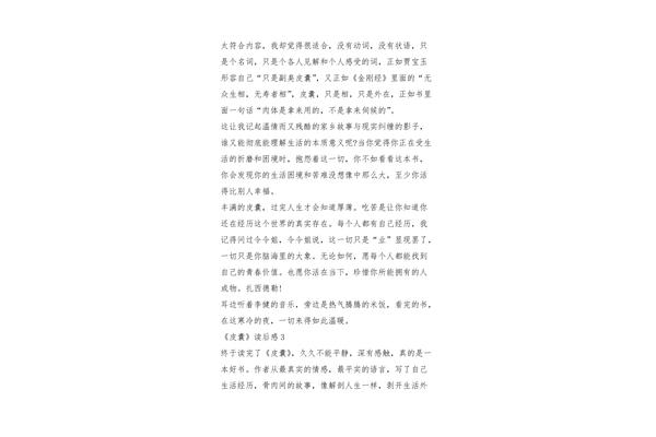 皮囊读后感