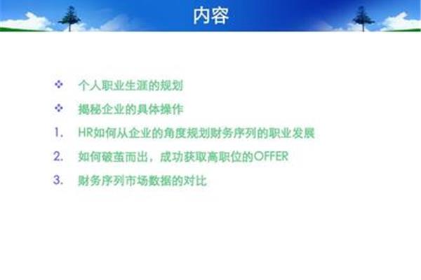 财务职业规划