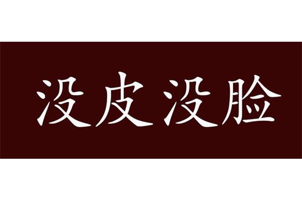 没羞没臊成语
