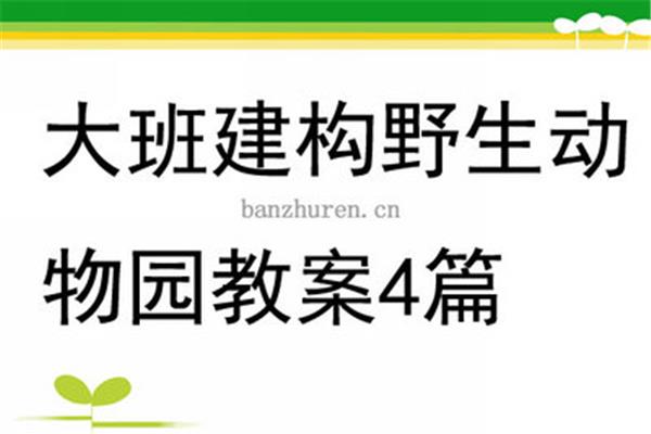 大班建构游戏教案