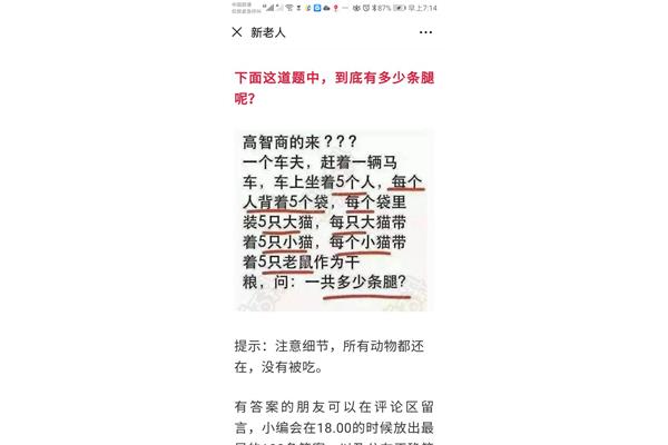 一共有多少条腿