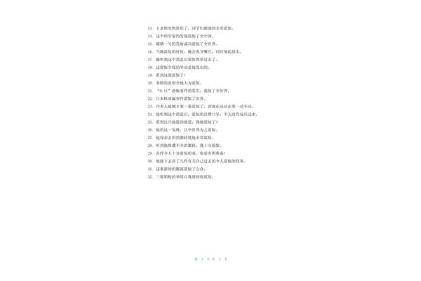 震惊近义词