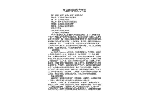 政治历史情况